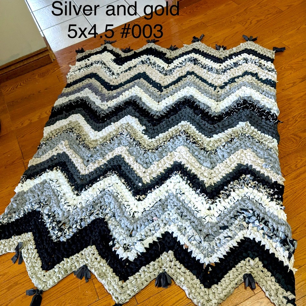 Handmade up cycled fabric rug